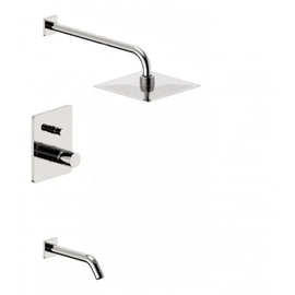 Combo Grifería Piazza Lounge Monocomando Cromo