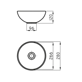 Bacha de lavatorio Ferrum tori vasija mini TOR-BH-078-BL