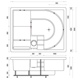 Spa Minipiscina Versailles 13 jets 250x200 bca 2045