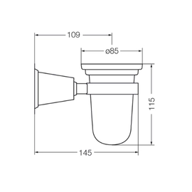 Portavaso FV chess con vaso 0169/84-CR