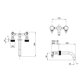 Grifería de lavatorio Peirano gold 62-100G