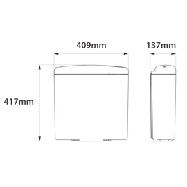 Depósito Ideal suma mochila con botón central cromado 93000