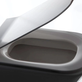 Tapa de inodoro Ferrum temple uf slim cierre suave TEM-TP-001-BL