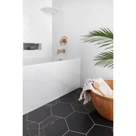 Misiones 17x19.5 ceramica hexagonal 17 black saudi bc1501 x mt2 (1m)