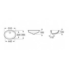 Roca Neo Selene Lavatorio Encimera Bco