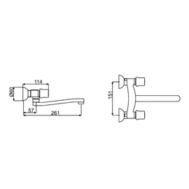 Grifería de cocina Hidromet semplice cromo 70066CR