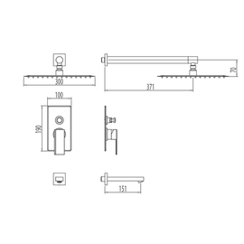 Griferia ducha c/transferencia monocomando Hidromet cromo 9703CRCR