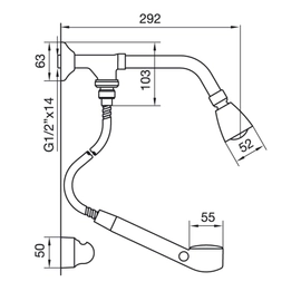 Grifería de baño FV duchamatic con ducha cromo 0119