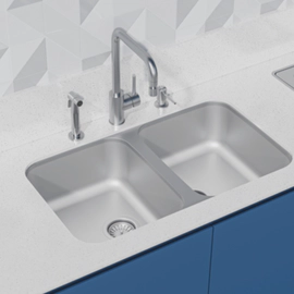 Bacha de embutir doble Tramontina Dora 94033/112