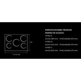 Anafe TST Vitroceramico V Zonas 25-5