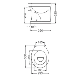 Inodoro para niños Ferrum s/tapa blanco SVA-IN-003-BL