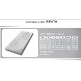 Bañera Versailles Revita 50 solo casco 150x70 bco