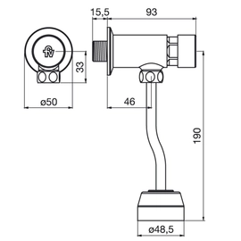 Válvula automática FV ecomatic para mingitorio 0362.01-CR