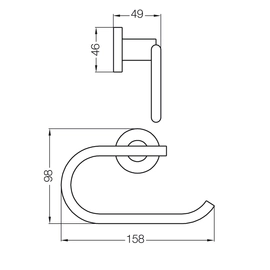 Portarrollo FV libby cromo 0167/39-CR