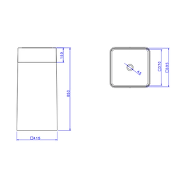 Bacha Deca de Piso Cuadrada 850x415x415 bco LC 27.17