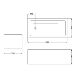 Bañera isla Ferrum khios BL007 KHI-IS-003-BL