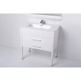 Mueble Curve Campi 80 cm Blanco con Mesada 1AG CU80C/LM