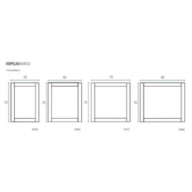 Espejo Schneider EM80C 80cm Caju