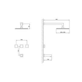 Griferia de ducha Peirano Prado c/transf cc cromo 80-191
