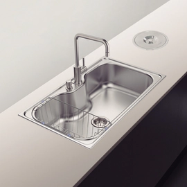 Bacha de cocina Tramontina 86x50x21cm morgana maxi 78fx satinado con accesorios