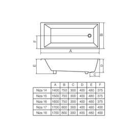 Hidro Niza 16 Base 6J Motor Izq. HU6IA-BC / H-NIZ-16-06-B-I