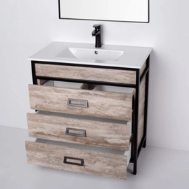 Mueble Campi Iron 80 Roble vintage 82x48x84 Sin mesada IR80R