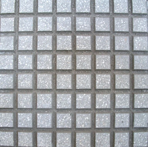 Baldoson Lanik 40x40 Adoquinado recto chico Gr/bco 8202