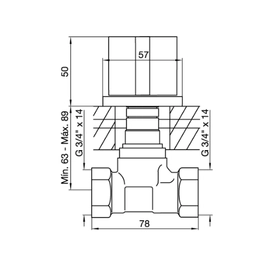 Llave de pado Novum Fr480/J3 BG 3/4