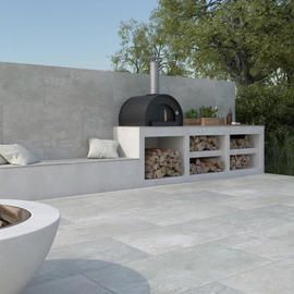 Porcelanato Ilva 60x120 limestone grey out 1º