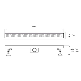 Desagüe Ideal lineal 70 burbuja 12025