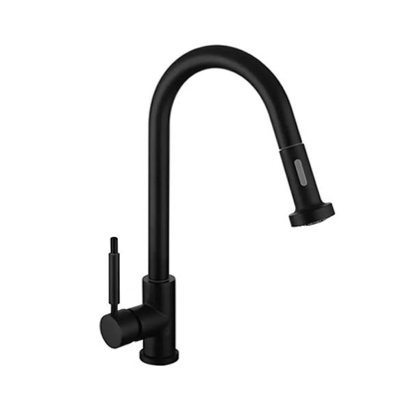 Griferia gourmet negro 10300 c/rociador extensible Piazza