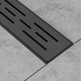 Desague Ideal Lineal Encastrable 30cm base ABS rejilla paralela acero inox 12130