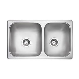 Bacha de cocina Mi Pileta 65x37x18 encastrable esquin doble 305E