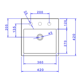 Bacha Deca de semiencastre bca 3 Aguj L.83C.17