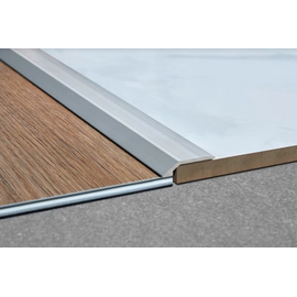 Perfil Atrim Aluminio p/piso vinilico 5mmx 2mt niquel mate 2257