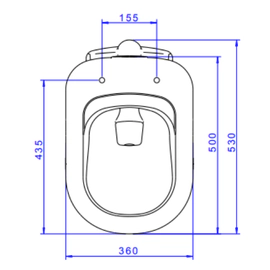 Inodoro corto Deca Vogue Plus bco PA.5.17