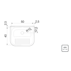 Bacha de lavadero Tramontina 50x40cm hera wall 34L satinado 94401107