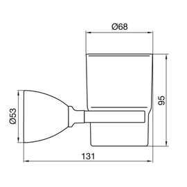 Porta cepillos FV margot con vaso 0169/62-CR