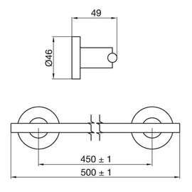 Toallero FV libby cromo barral 0164/39-CR