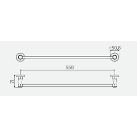 ANDEZ TOALLERO BARRAL LARGO ANTIQUE BRONCE VIEJO