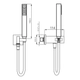 Ducha manual Novum con soporte brushed brass FR131/J3-BB