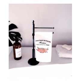 Toallero De Mesada Bronce Negro Mate Rebatible