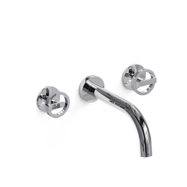 Griferia  lavatorio Ring Hidromet pared cromo 11590CRCR