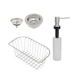 Bacha de cocina Tramontina 86x50x21cm morgana maxi 78fx satinado con accesorios