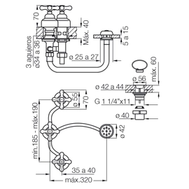 Grifería de bidet FV malena cromo 0295/16-CCC