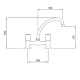 Griferia Peirano Cocina Mesada Laza Cromo Blanco 919/M
