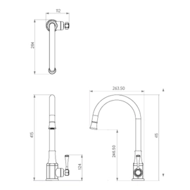 Griferia de cocina antique bronce viejo 0400.40.1.05.05 Andez