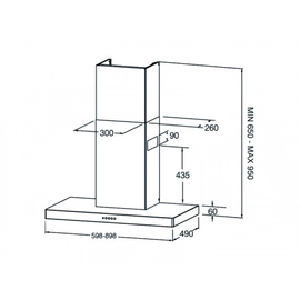 Campana Spar De Pared 90 Stilo Acero Inox 6351-030