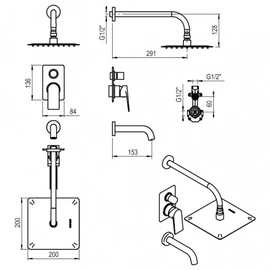 Griferia de ducha Hidromet Raptor con tranf Black 9403
