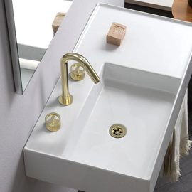 GRIFERIA LAVATORIO DE APOYO RING HIDROMET GOLD 11506GOLD